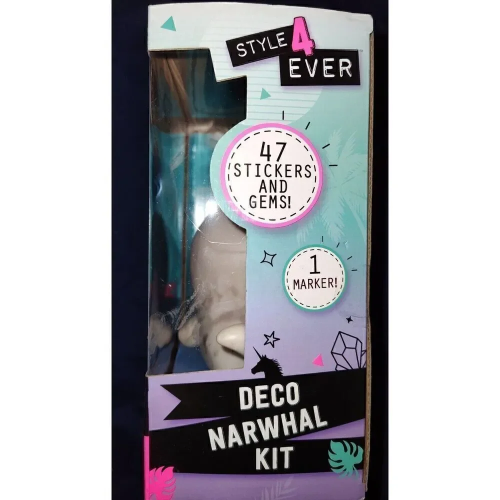 Glow In The Dark Deco Narwhal Kit NEW IN STOCK Coin Bank